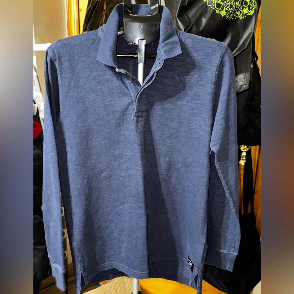 American Eagle Outfitters I Men’s I Long Sleeve Slub Jersey Polo Shirt